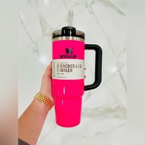 LIMITED EDITION PINK NEON STANLEY TUMBLER CUPS!!! 30OZ NEW